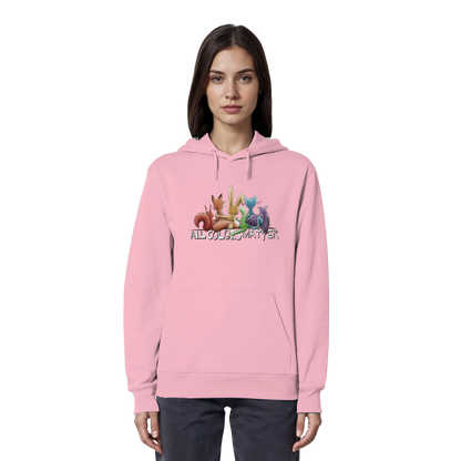 All Colors Matter! Regenbogen Tiere für Vielfalt - Organic Hoodie