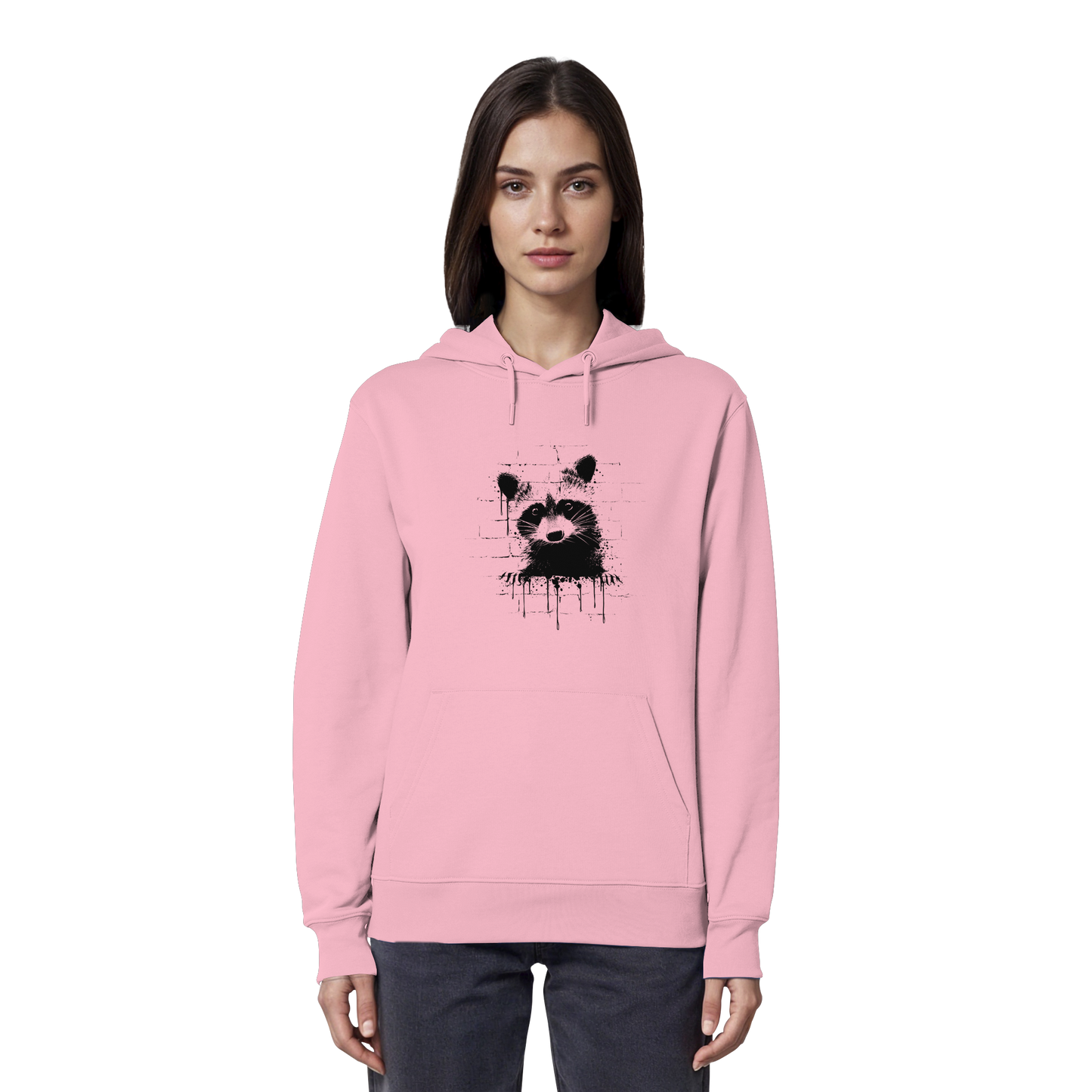 Funky Street Art Waschbär - Organic Hoodie