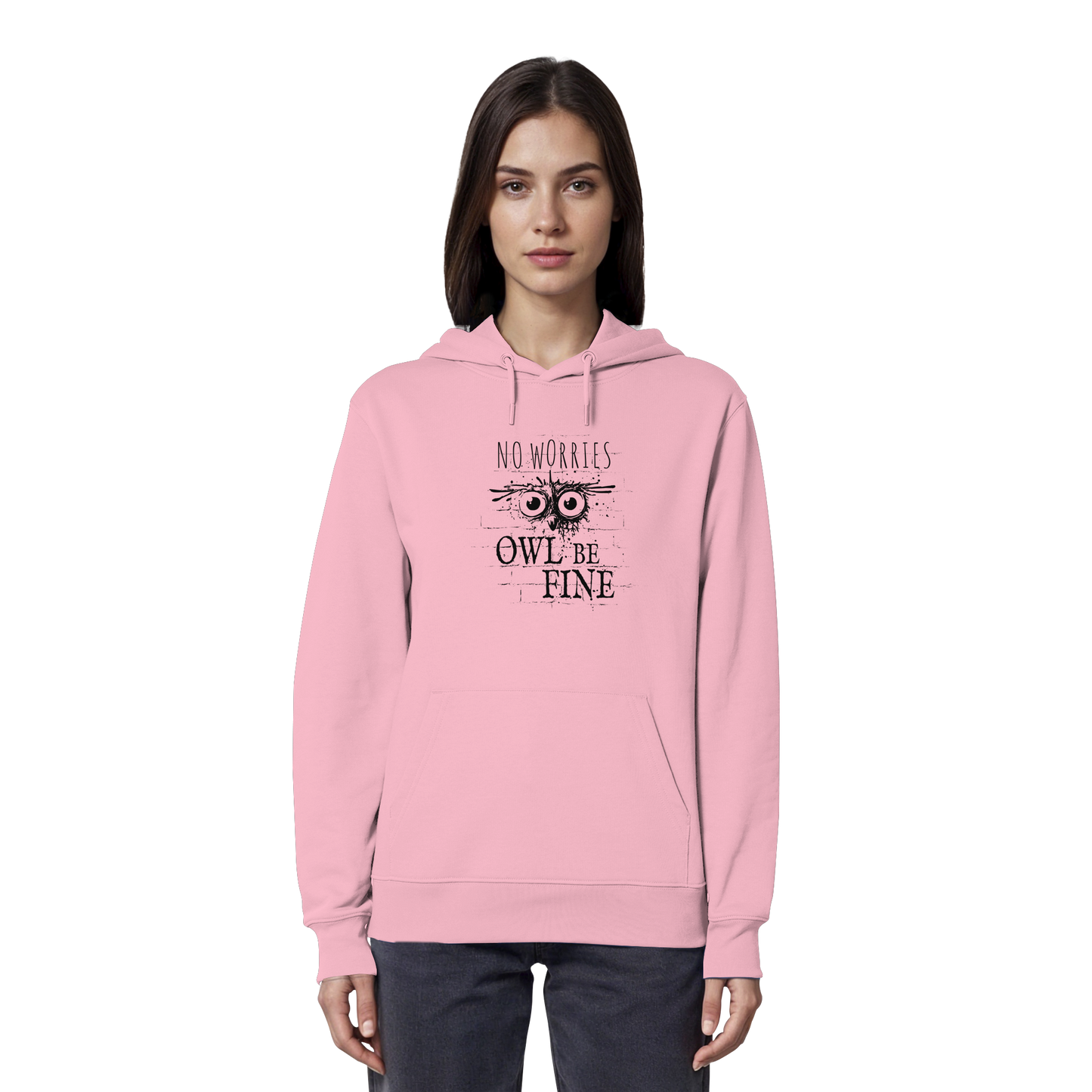 Owl Be Fine Street Art Eule - Organic Hoodie