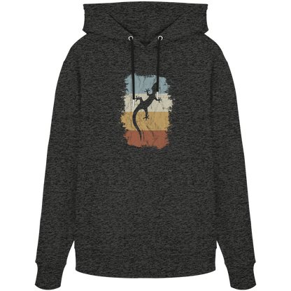 Retro Gecko Salamander Silhouette - Organic Hoodie