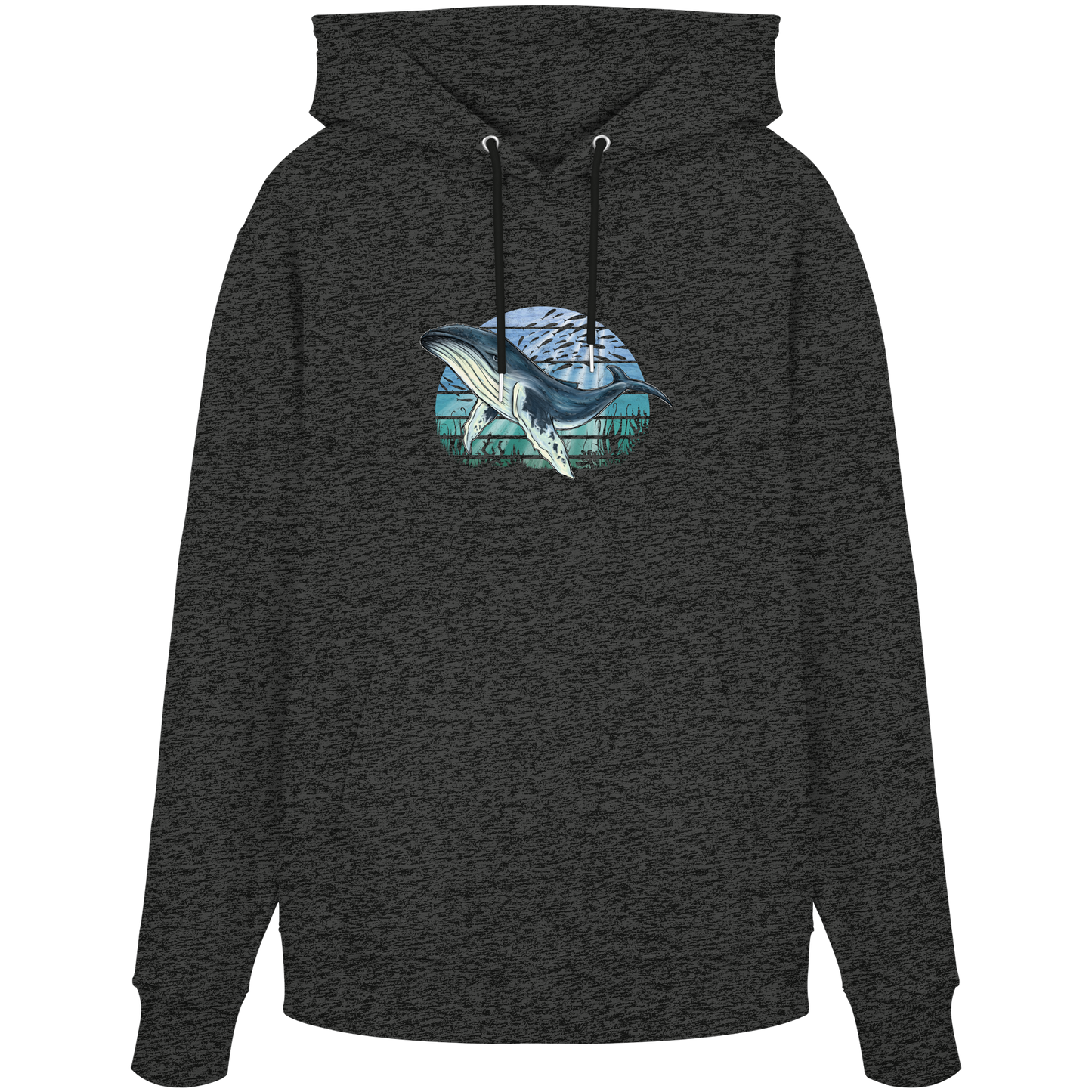 Retro Unterwasser Buckelwal - Organic Hoodie