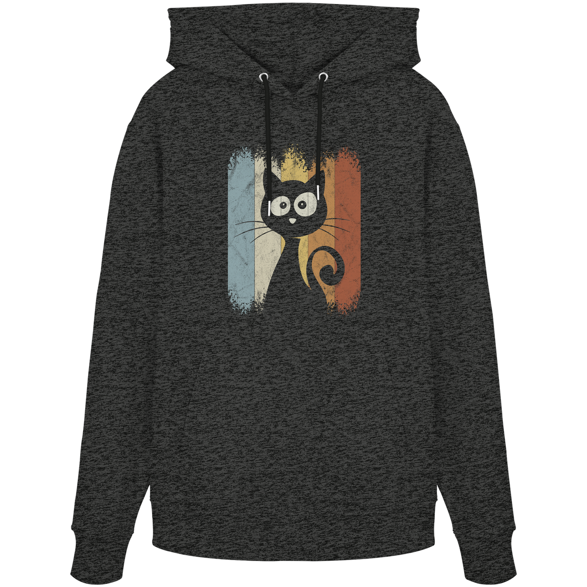 Retro Katze Silhouette - Organic Hoodie