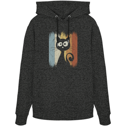 Retro Katze Silhouette - Organic Hoodie