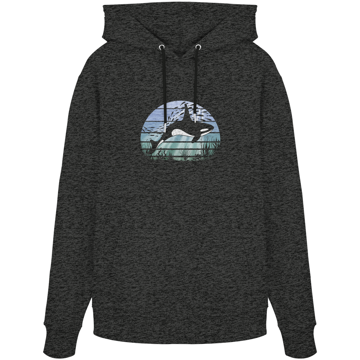 Retro Tiefsee Schwertwal Orca - Organic Hoodie
