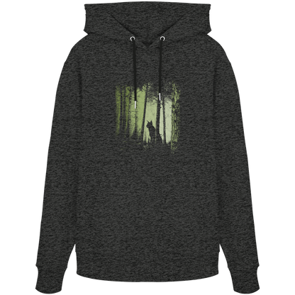 Luchs Wildkatze im Zwielicht Wald - Organic Hoodie