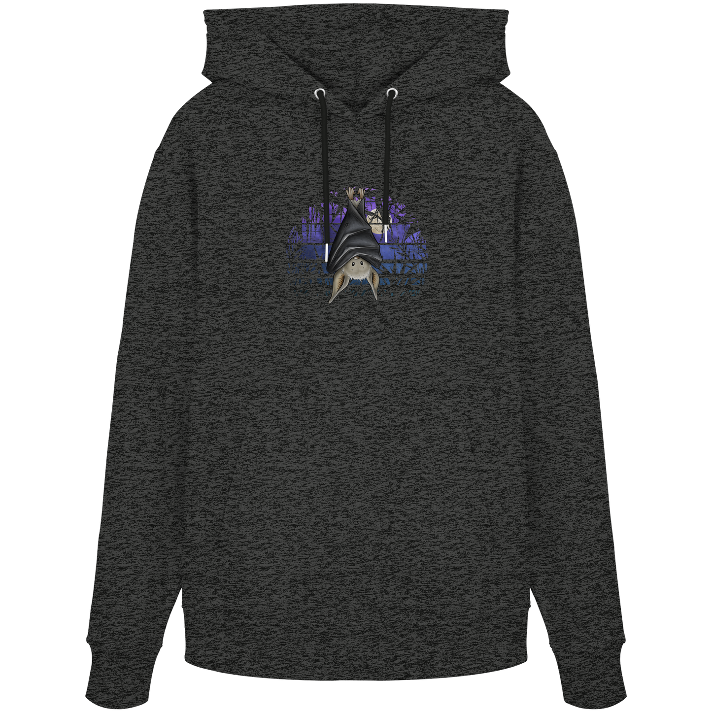 Fledermaus in blauer Nacht - Organic Hoodie