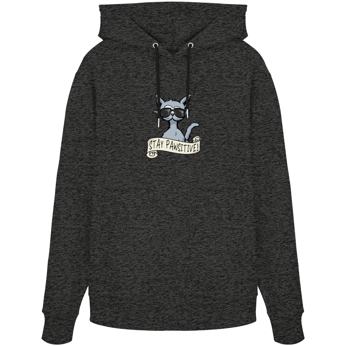 Stay Pawsitive Bleib lässig Hipster Katze - Organic Hoodie