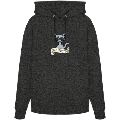 Stay Pawsitive Bleib lässig Hipster Katze - Organic Hoodie