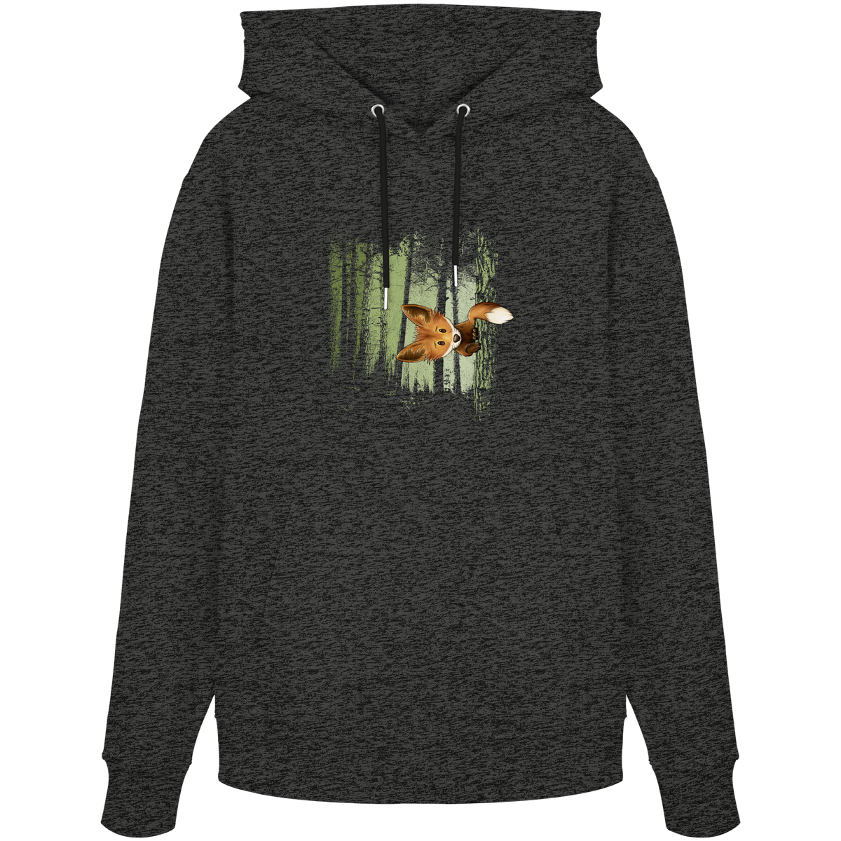 Fuchs im Zwielicht-Wald - Organic Hoodie