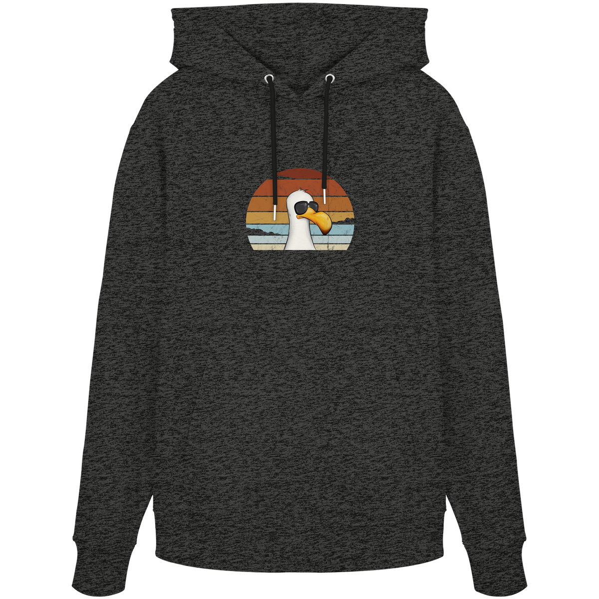 Cool lässige Retro Möwe - Organic Hoodie
