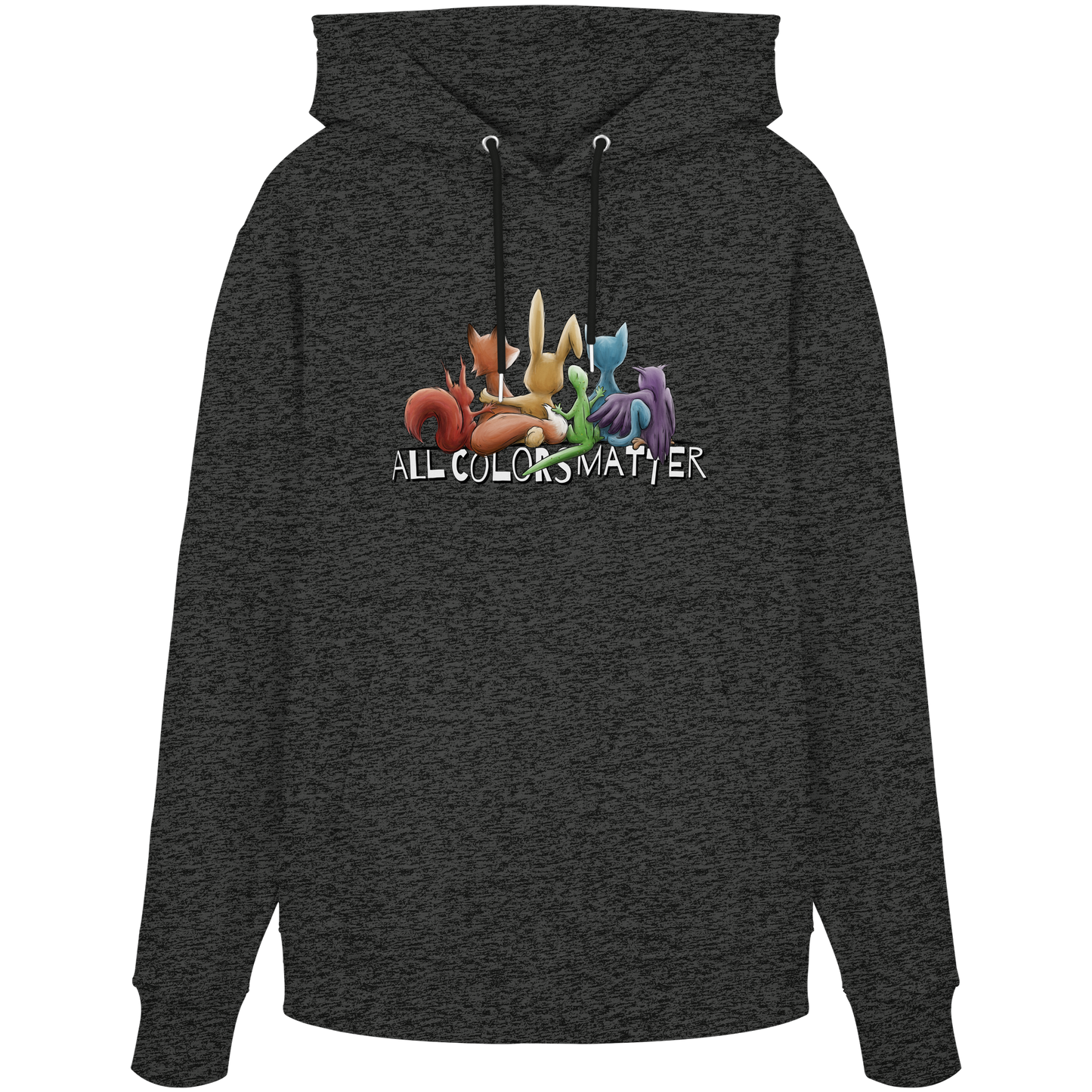 All Colors Matter! Regenbogen Tiere für Vielfalt - Organic Hoodie