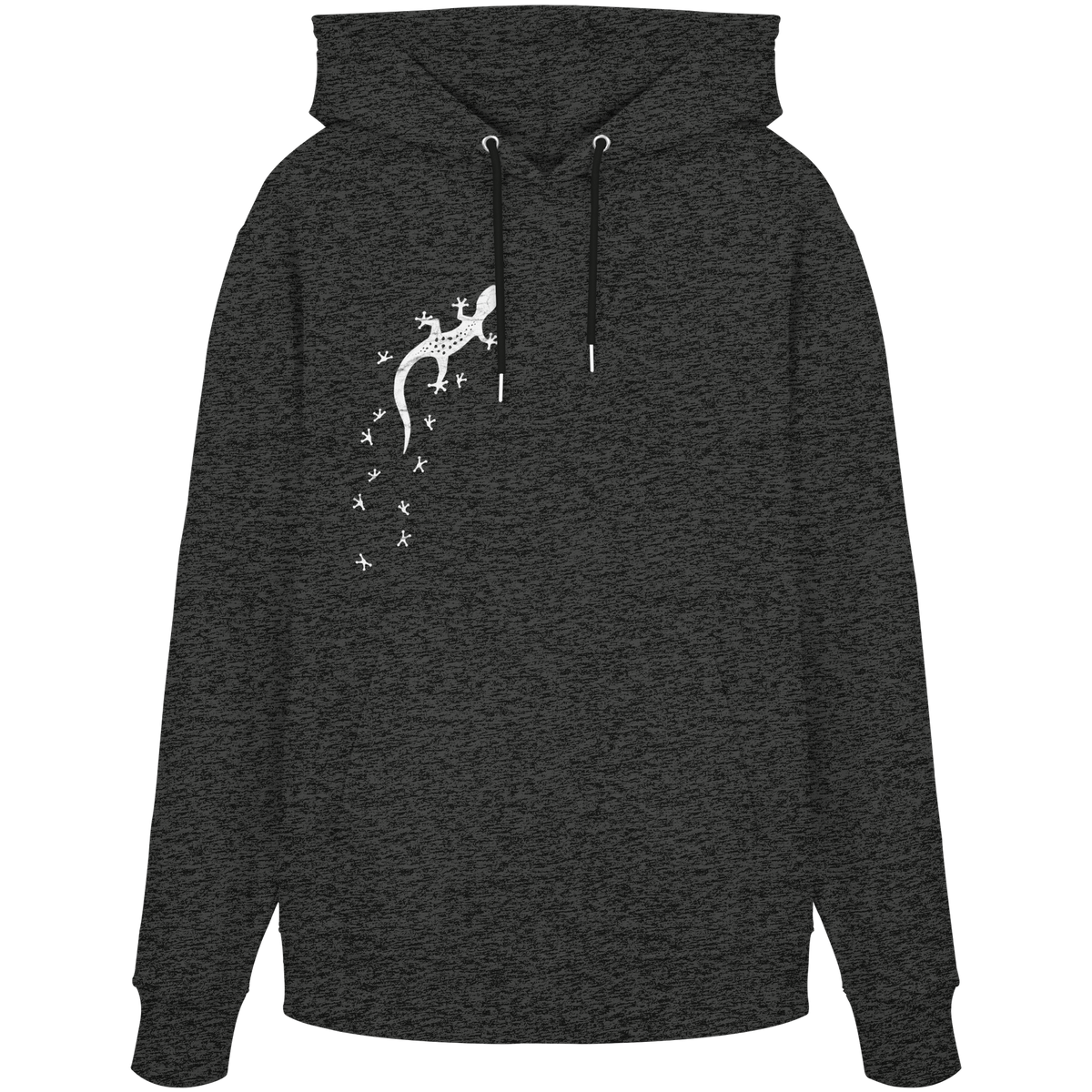 Gecko Eidechse Silhouette hell - Organic Hoodie
