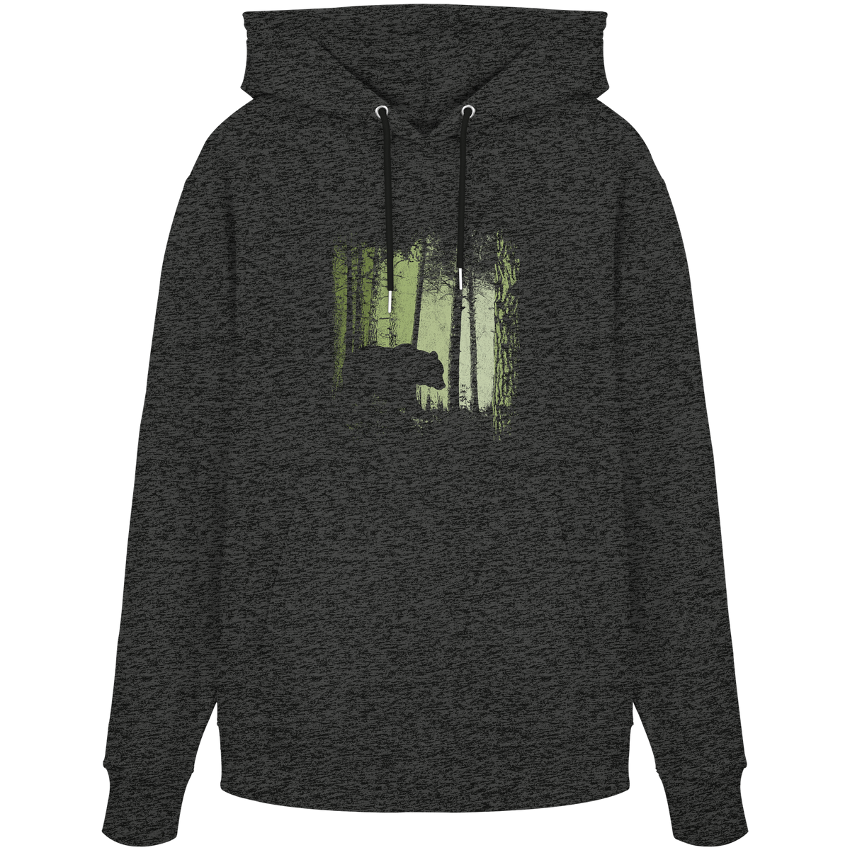 Braunbär im Zwielicht Wald - Organic Hoodie