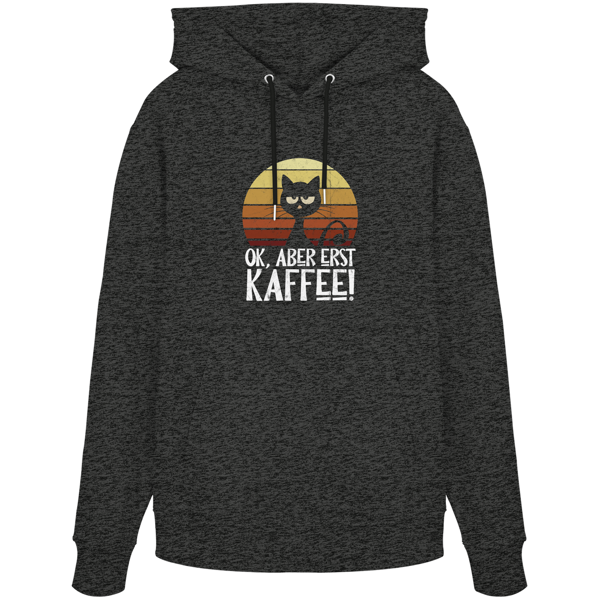 Ok, aber erst Kaffee | launische Katze - Organic Hoodie