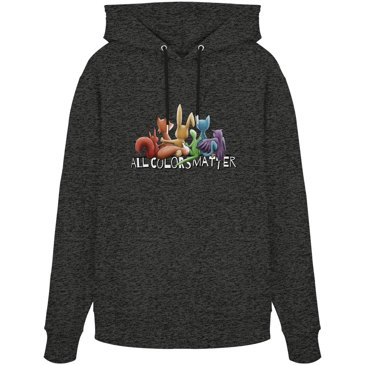 All Colors Matter! Regenbogen Tiere für Vielfalt - Organic Hoodie