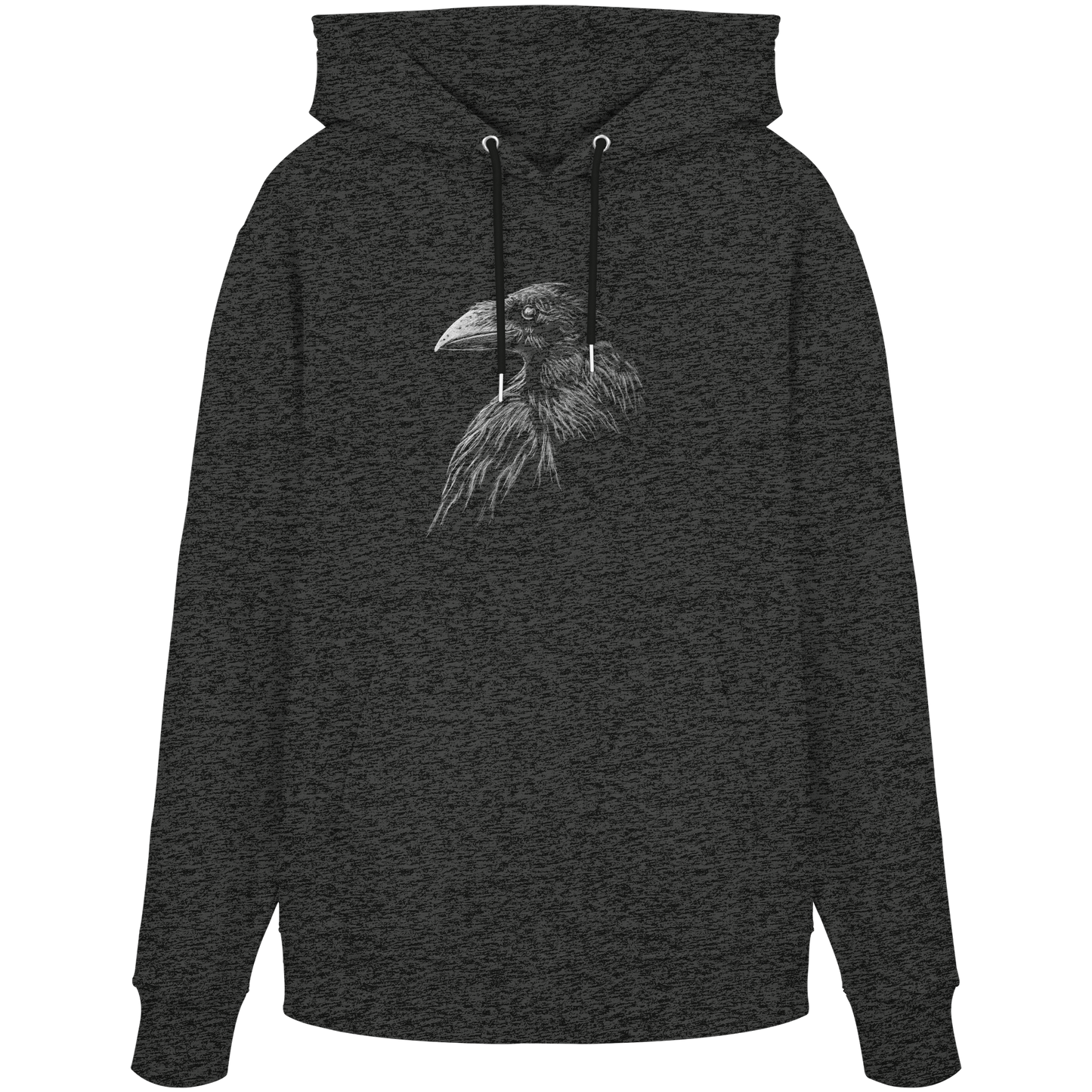 Kritzelkunst Rabe Krähe - Organic Hoodie