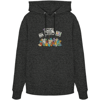 Demo-Katzen gegen Faschismus und für Vielfalt - Organic Hoodie