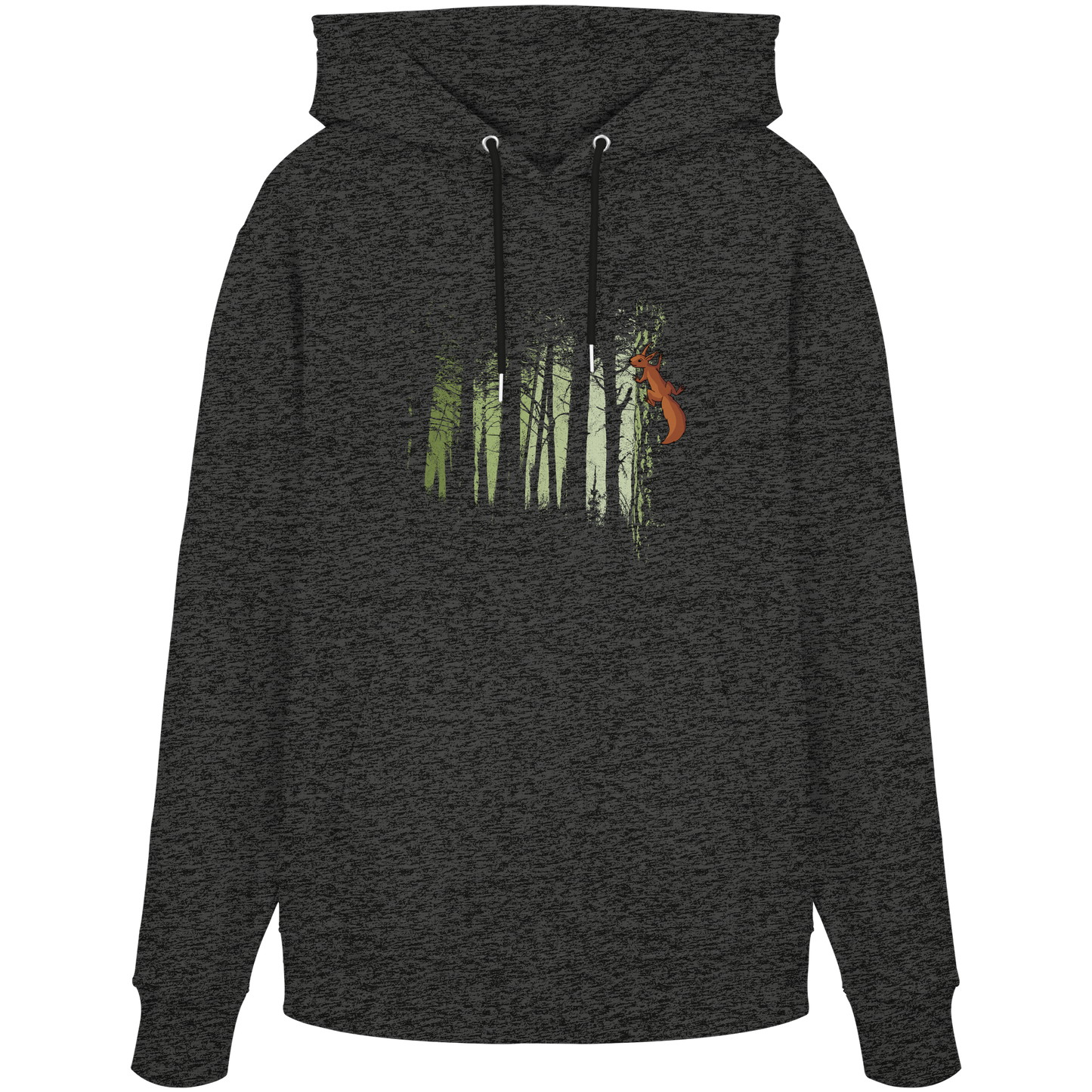 Eichhörnchen im Zwielicht-Wald - Organic Hoodie