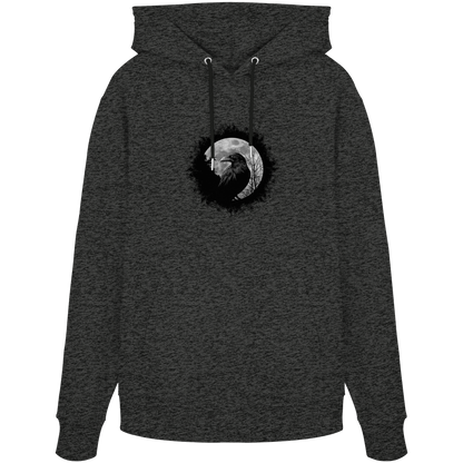 Schwarzer Rabe bei Vollmond  - Organic Hoodie