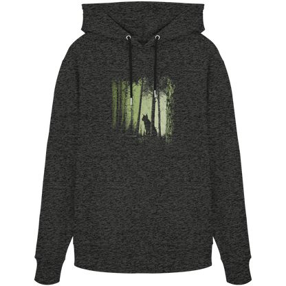 Luchs Wildkatze im Zwielicht Wald - Organic Hoodie