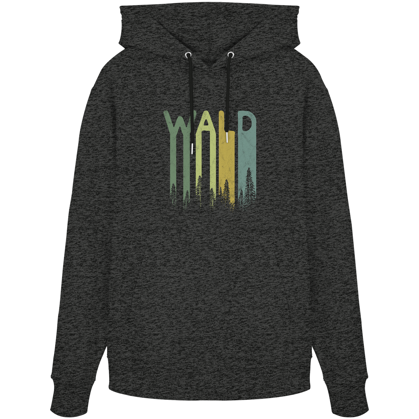 Wald Retro Forst Schriftzug - Organic Hoodie