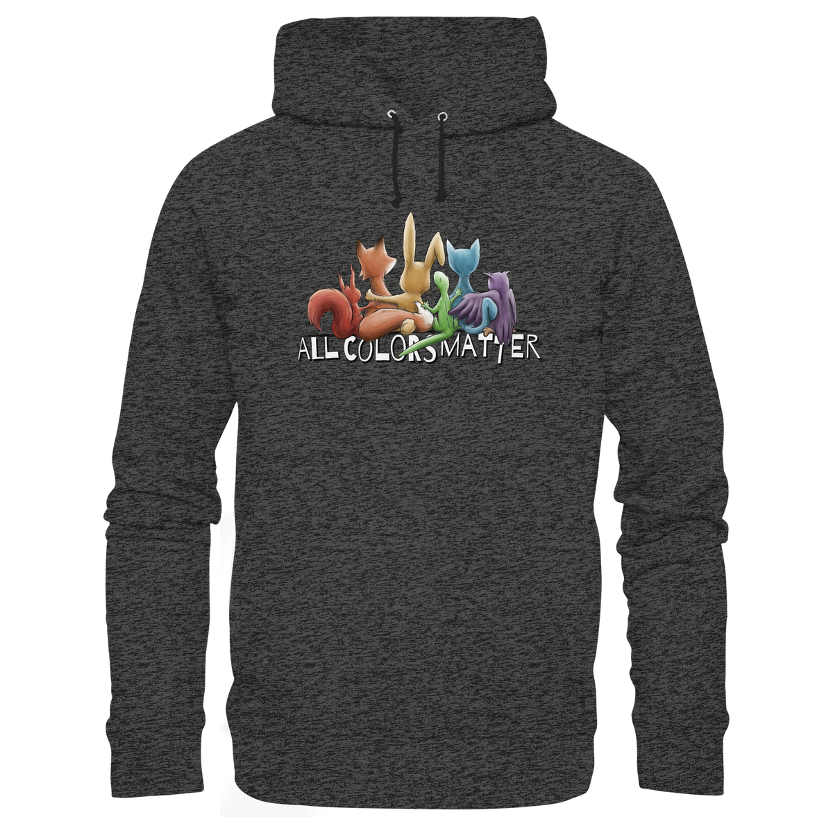 All Colors Matter! Regenbogen Tiere für Vielfalt - Organic Hoodie