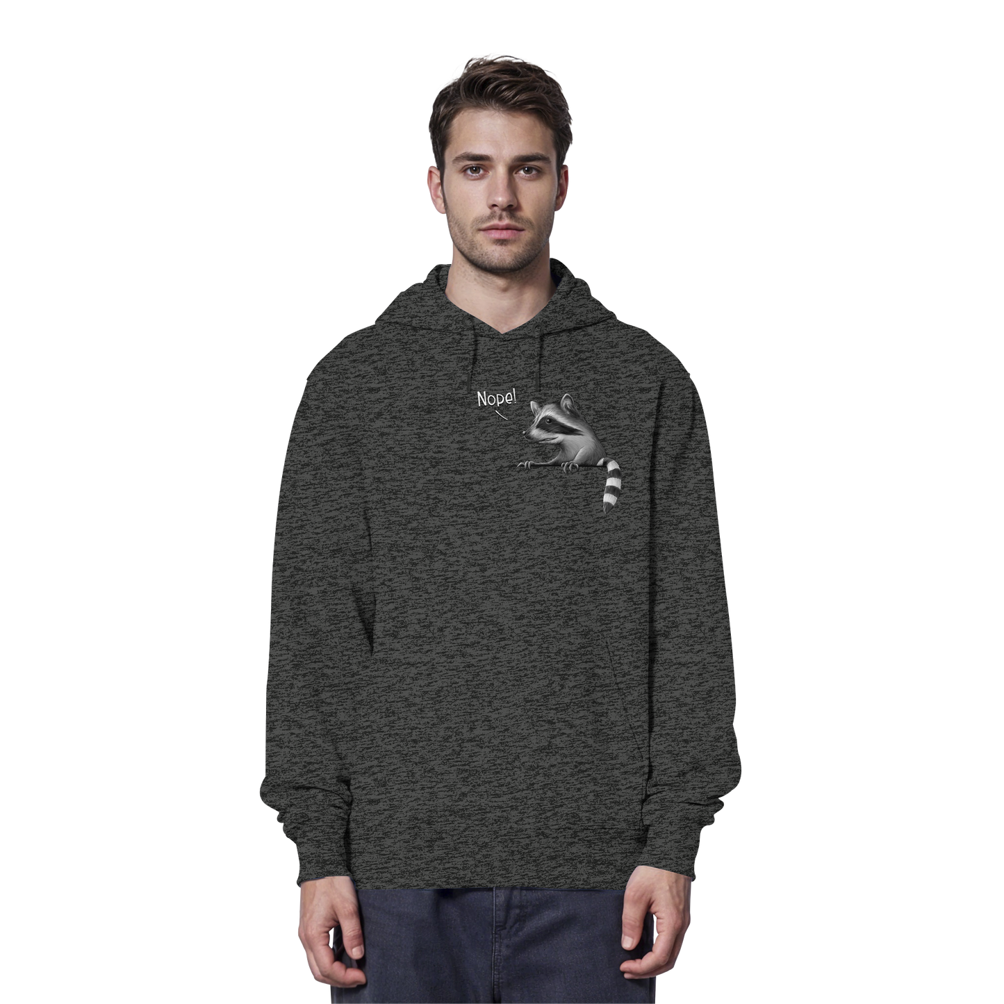 Nope! Frecher verwegener Waschbär - Organic Hoodie