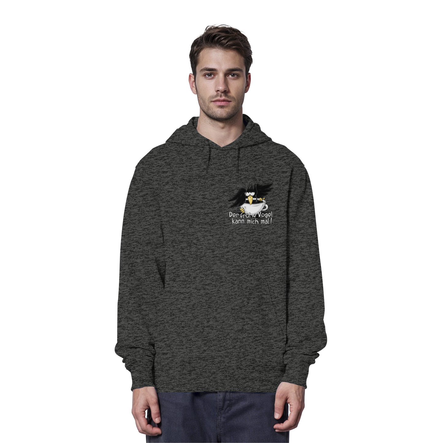 Der frühe Vogel kann mich mal | Kaffee Rabe - Organic Hoodie