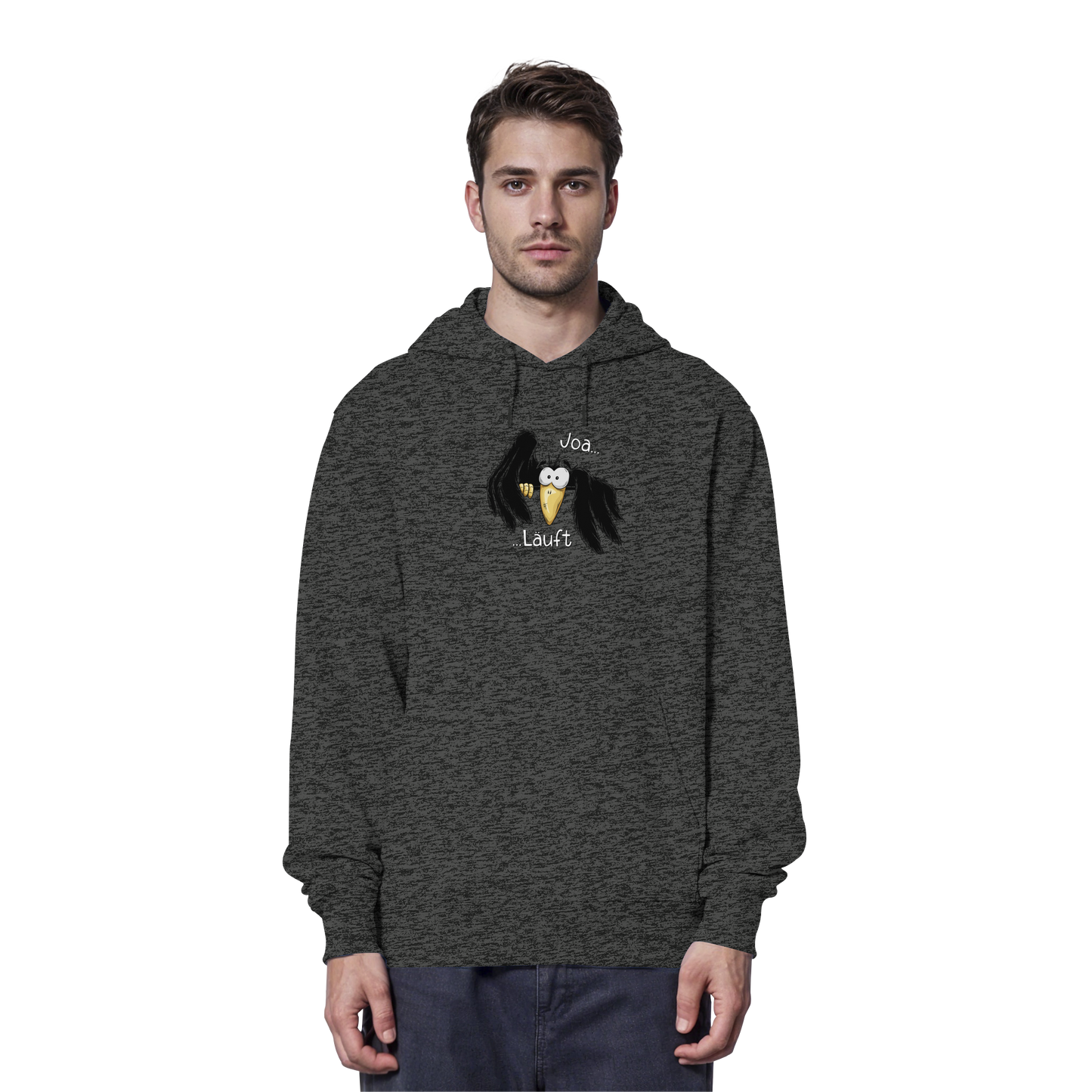 Joa Läuft Krähe gechillter Rabe - Organic Hoodie