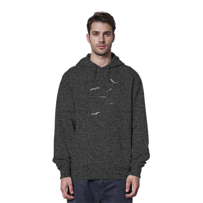 Vogelschwarm – Traum vom Fliegen - Organic Hoodie