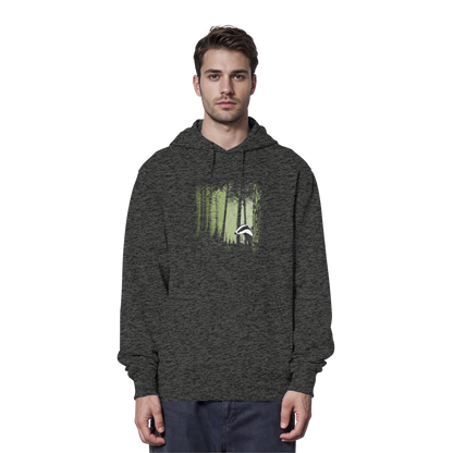 frecher Dachs im Zwielicht Wald - Organic Hoodie