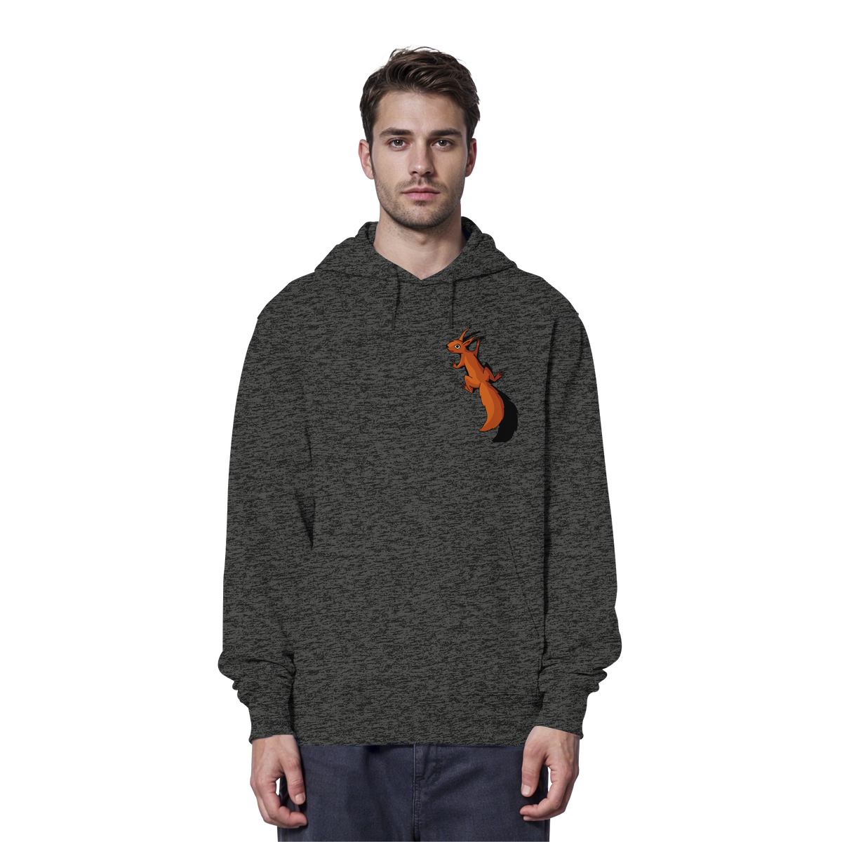 Süßes Eichhörnchen klettert - Organic Hoodie