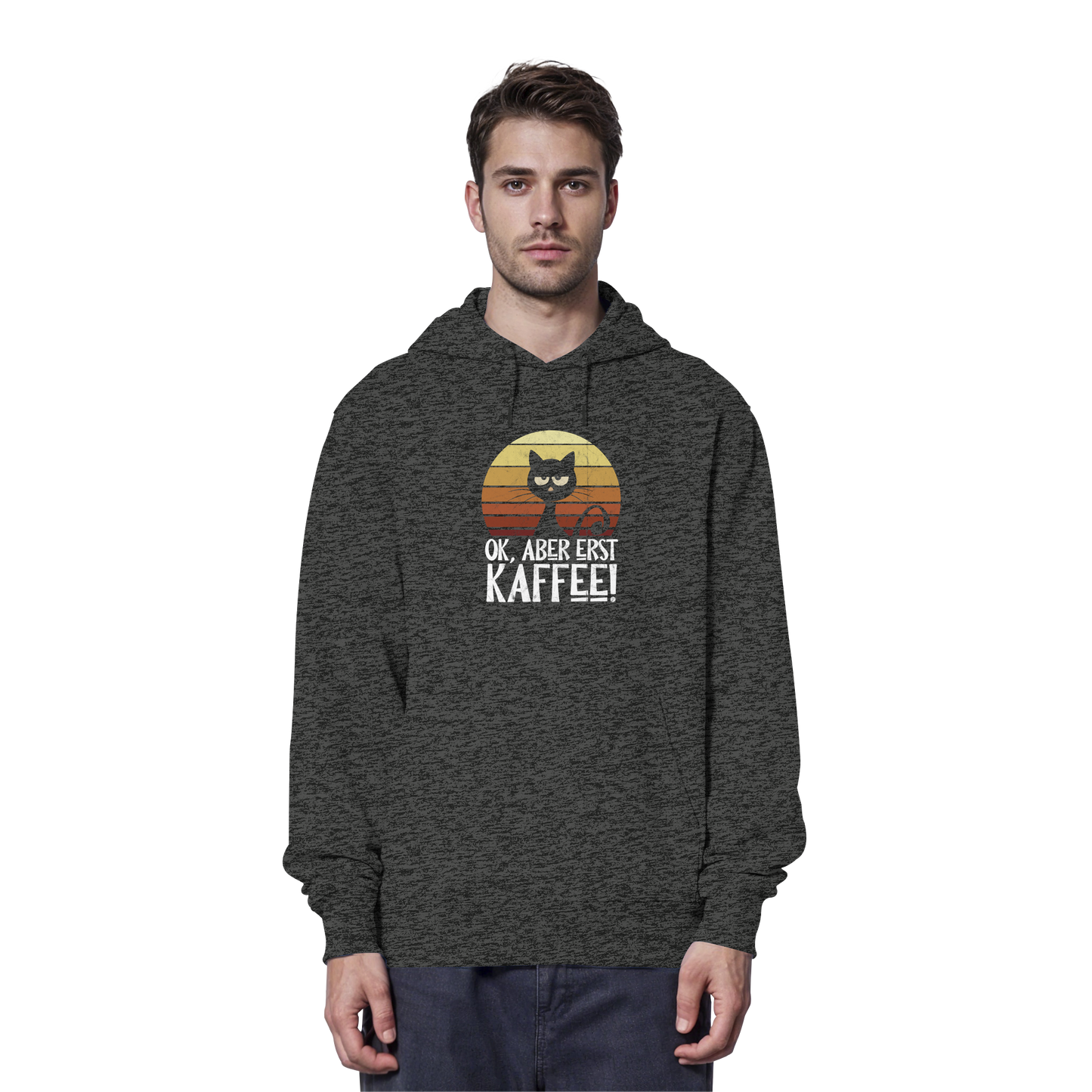 Ok, aber erst Kaffee | launische Katze - Organic Hoodie
