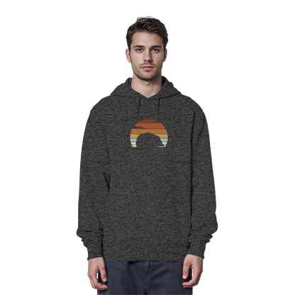 Retro Igel Silhouette im Sonnenuntergang - Organic Hoodie