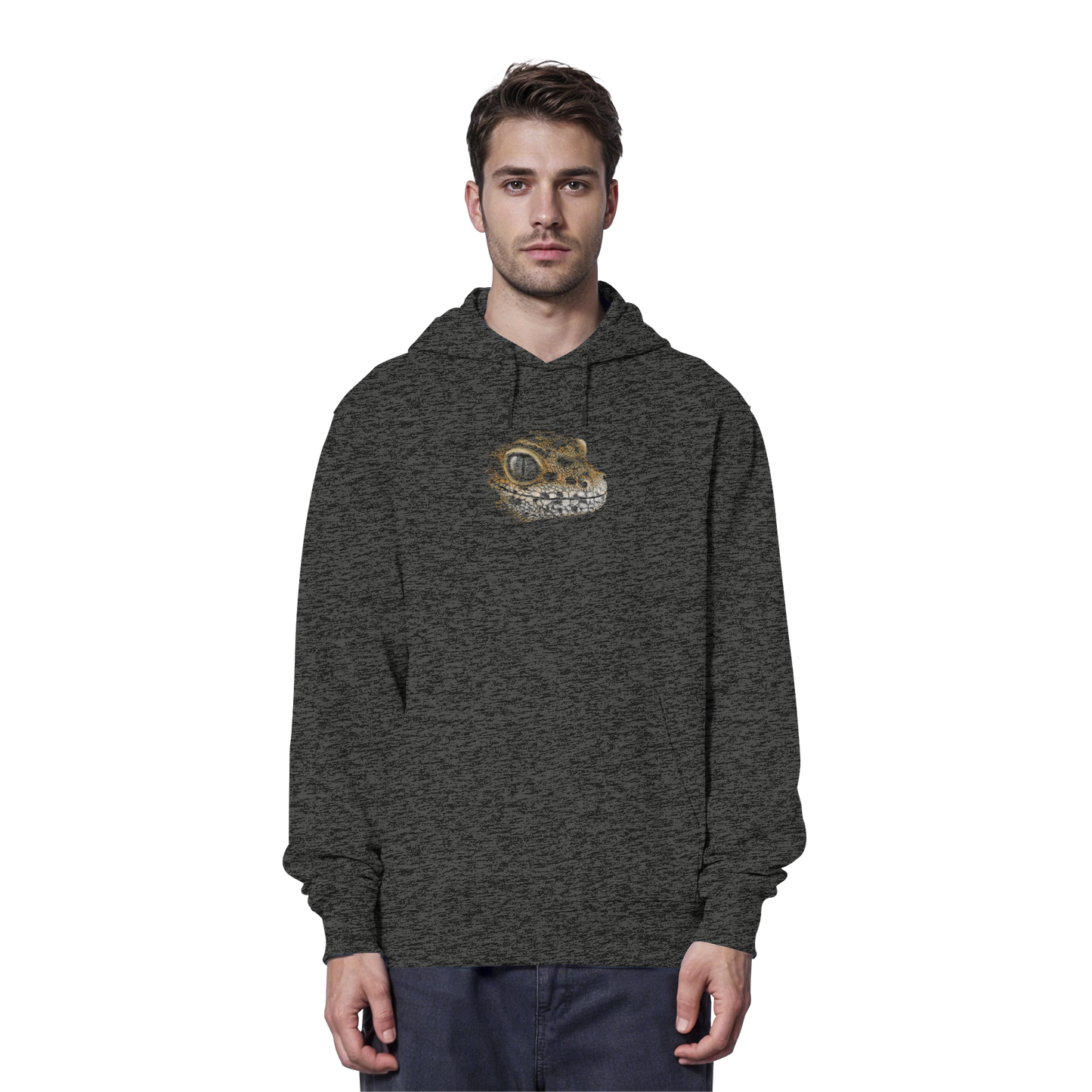 Leopard Gecko Skizze Kritzelkunst - Organic Hoodie