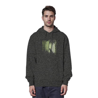 Luchs Wildkatze im Zwielicht Wald - Organic Hoodie