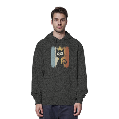 Retro Katze Silhouette - Organic Hoodie