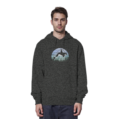 Retro Tiefsee Schwertwal Orca - Organic Hoodie
