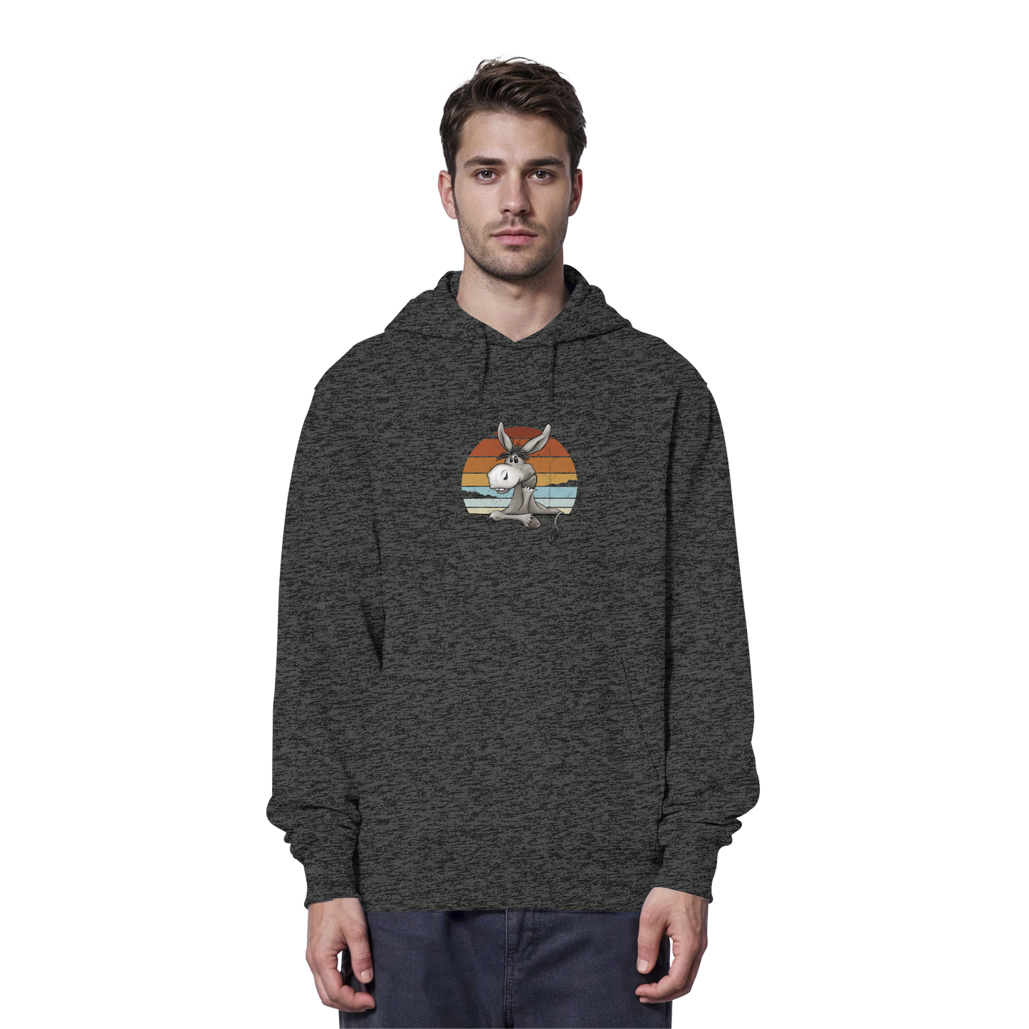 Lässiges Maultier Retro Esel - Organic Hoodie