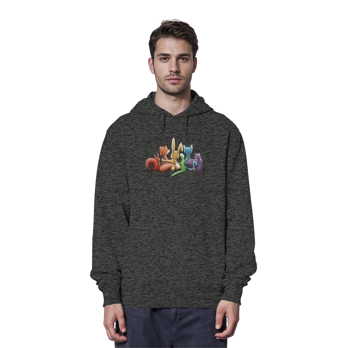 Regenbogen Tiere für Freundschaft, Toleranz und Vielfalt - Organic Hoodie