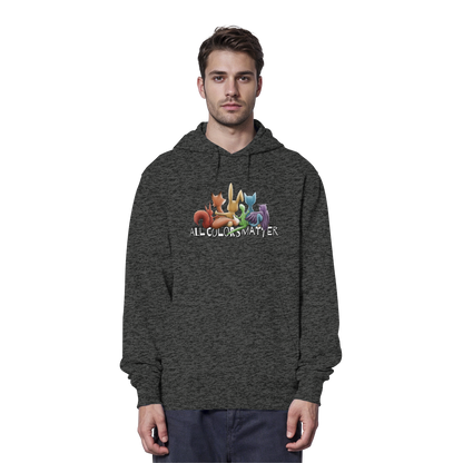 All Colors Matter! Regenbogen Tiere für Vielfalt - Organic Hoodie