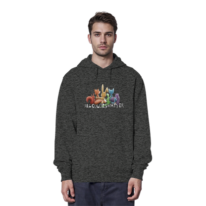 All Colors Matter! Regenbogen Tiere für Vielfalt - Organic Hoodie