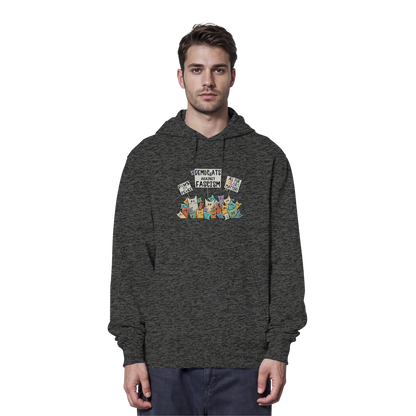 Demo-Katzen gegen Faschismus und für Vielfalt - Organic Hoodie