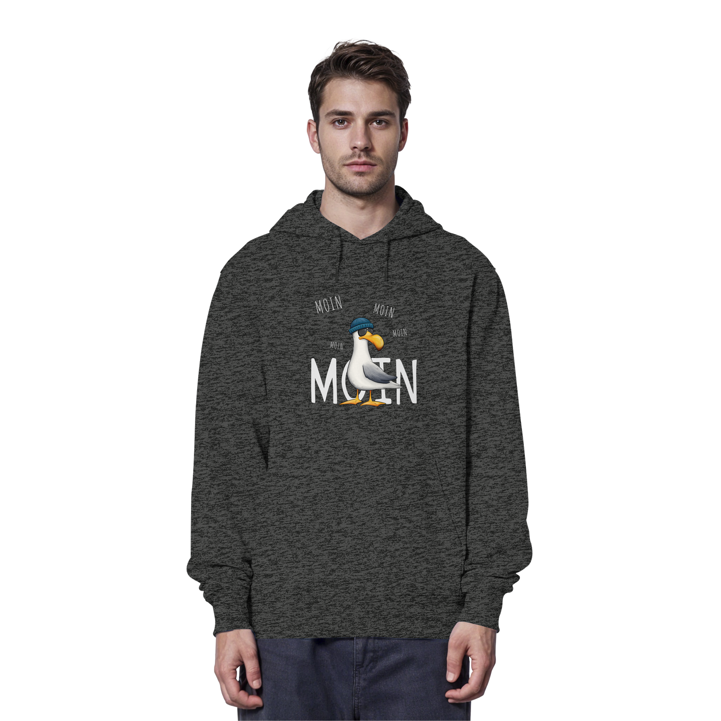 Moin Moin Lässige Hipster Möwe  - Organic Hoodie