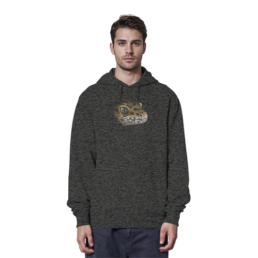 Leopard Gecko Skizze Kritzelkunst - Organic Hoodie