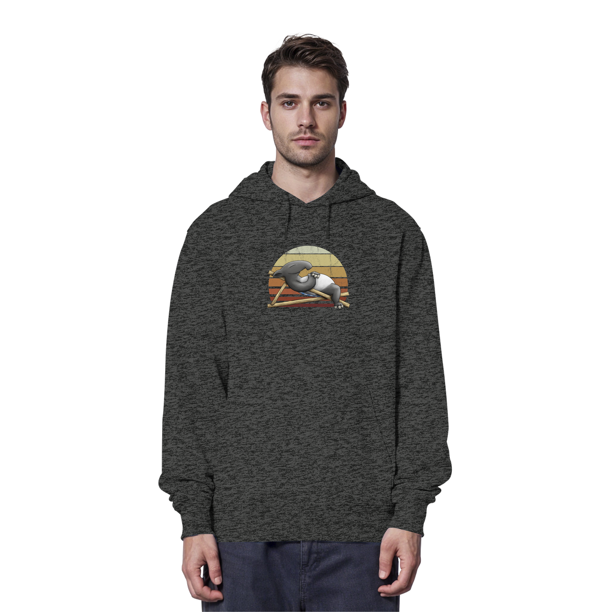 Lässiger Retro Sundown Tapir - Organic Hoodie