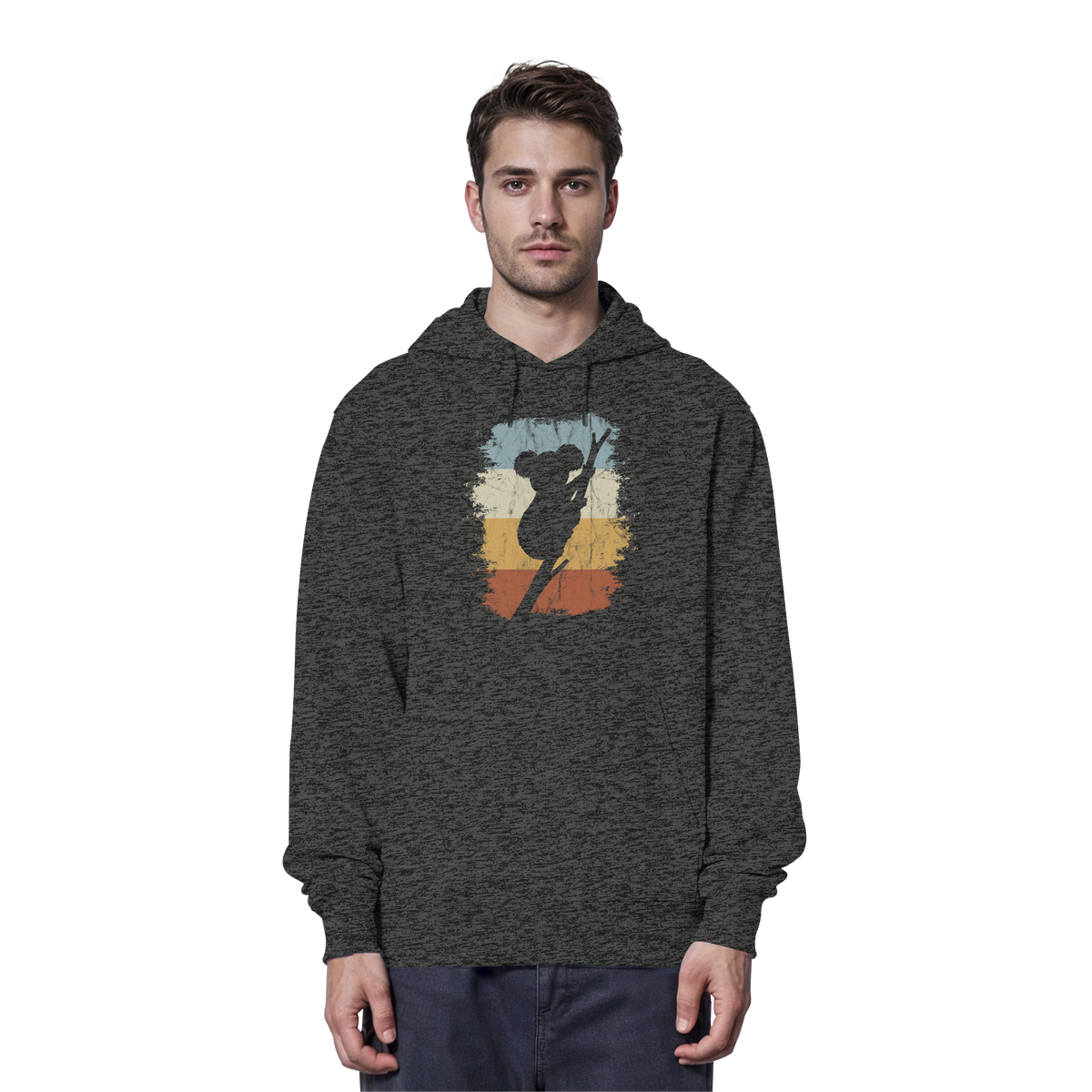 Retro kletternder Koala-Bär - Organic Hoodie