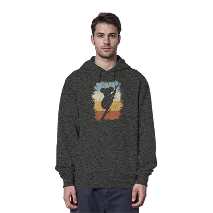 Retro kletternder Koala-Bär - Organic Hoodie