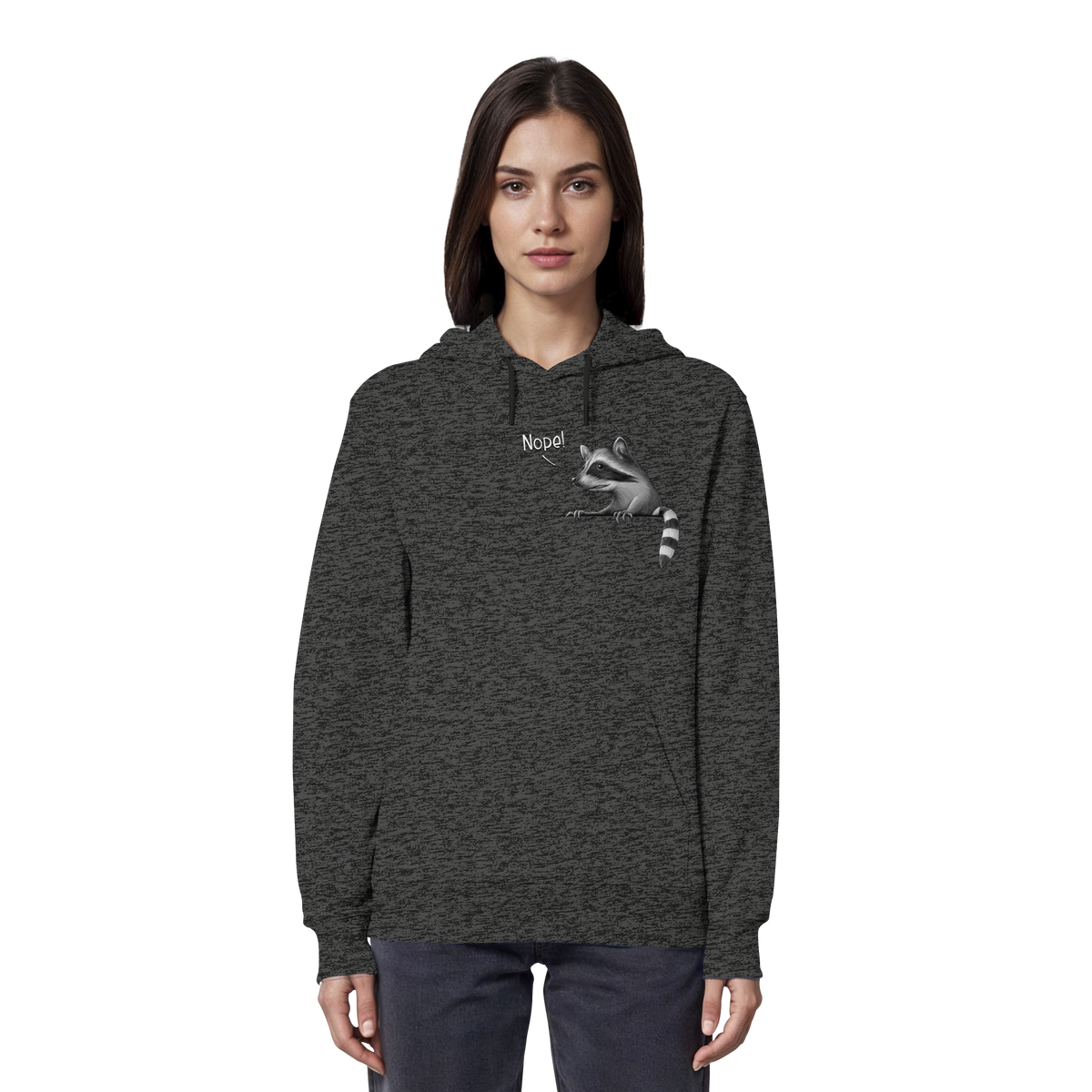 Nope! Frecher verwegener Waschbär - Organic Hoodie