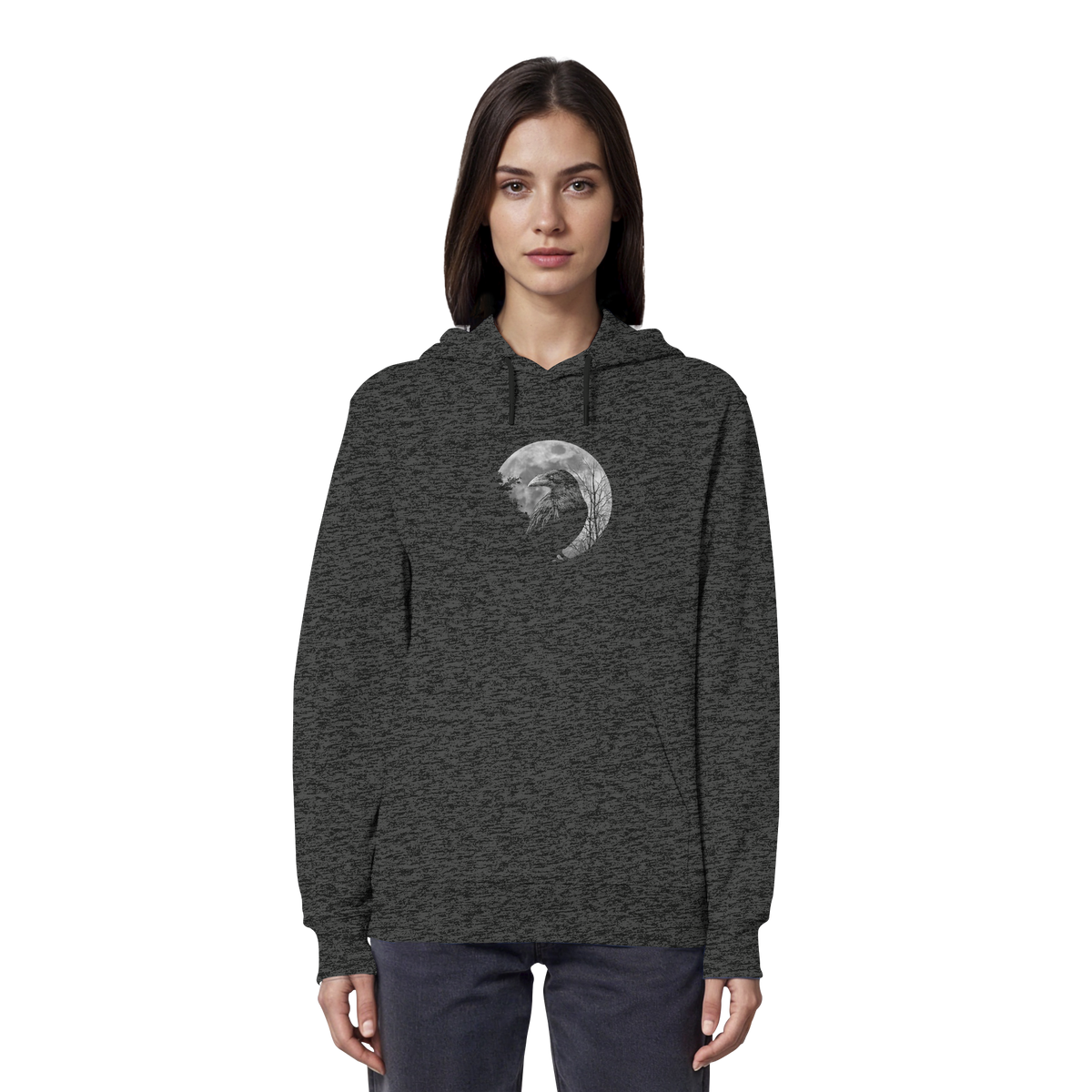 Vollmond-Rabe - Organic Hoodie